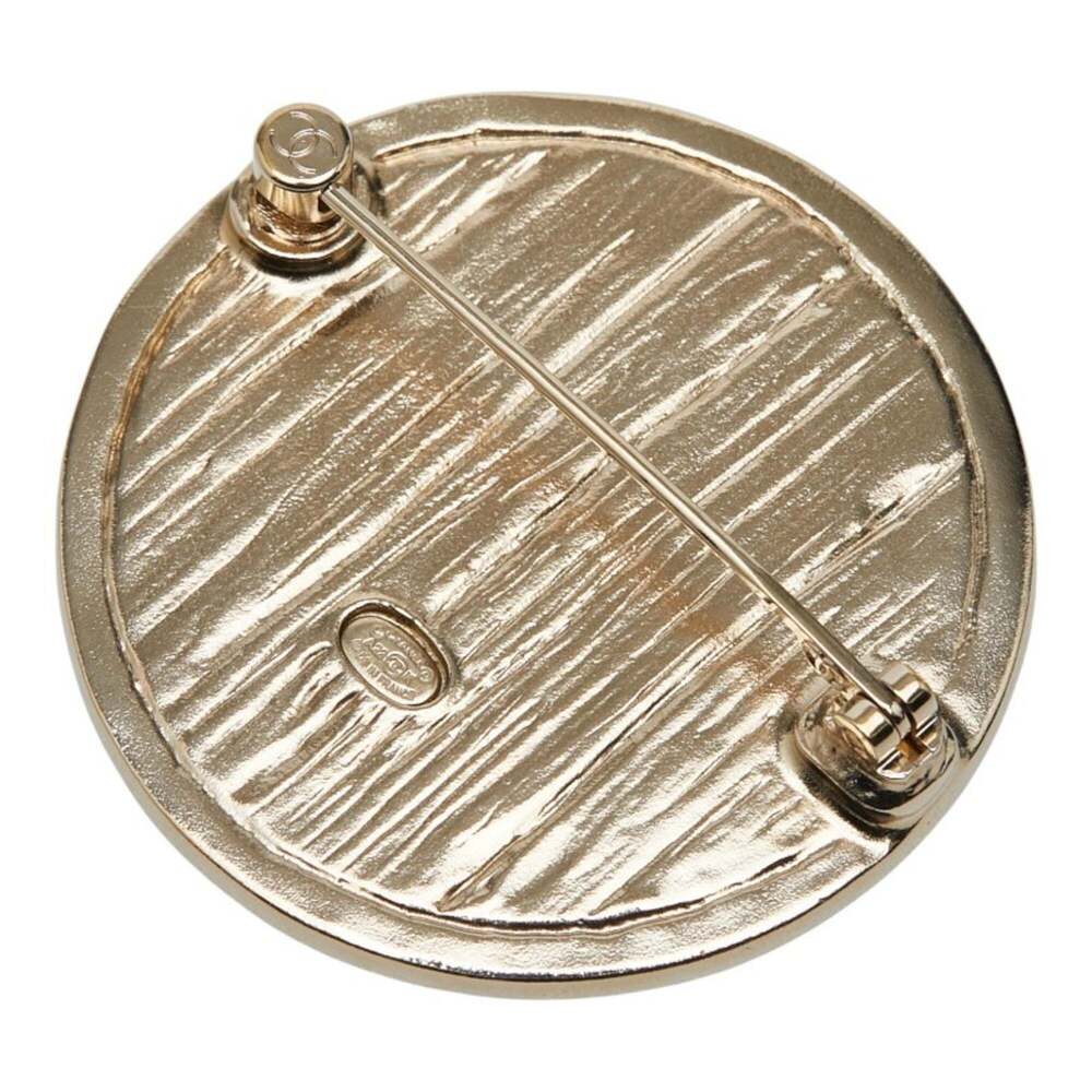 CHANEL Authentic Gold Logo Brooch - Picture 2 of 5